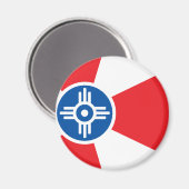 Stadsvlag Wichita Magneet (Voorkant / Achterkant)