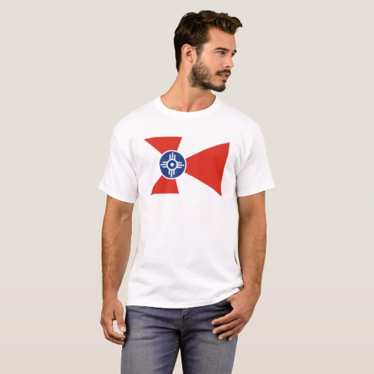 Stadsvlag Wichita T-shirt (Voorkant volledig)