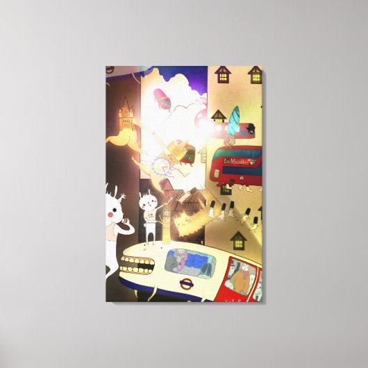 Stadsvlucht 2013 canvas afdruk (Voorkant)