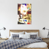 Stadsvlucht 2013 canvas afdruk (Insitu (Slaapkamer))