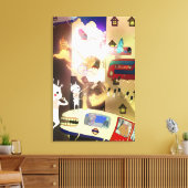 Stadsvlucht 2013 canvas afdruk (Insitu (Woonkamer))