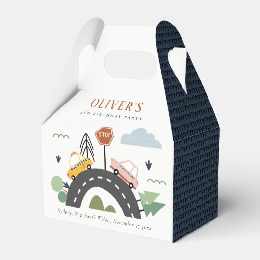 Stadswagen Kinder autoweg Elke dag van de avond Bedankdoosjes (Voorkant Zijde)