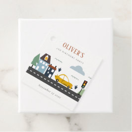 Stadswagen Kinder autoweg Elke dag van de avond Bedankjes Labels