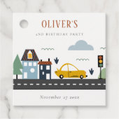 Stadswagen Kinder autoweg Elke dag van de avond Bedankjes Labels (Voorkant)