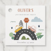 Stadswagen Kinder autoweg Elke dag van de avond Bedankjes Labels (Voorkant)