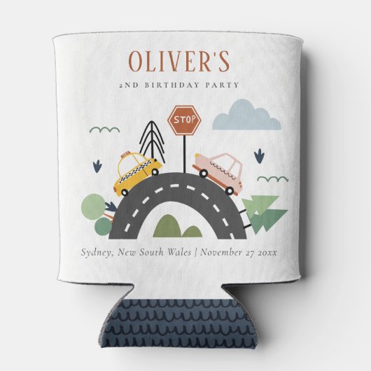 Stadswagen Kinder autoweg Elke dag van de avond Blikjeskoeler (Achterkant)