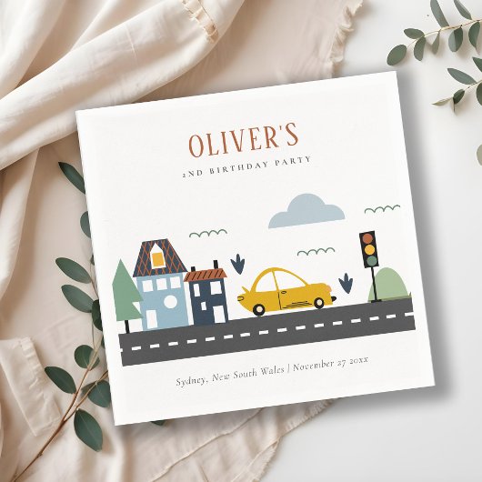 Stadswagen Kinder autoweg Elke dag van de avond Servet