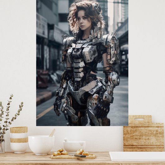 Stadswarrior: Modern Armor Poster (Keuken)