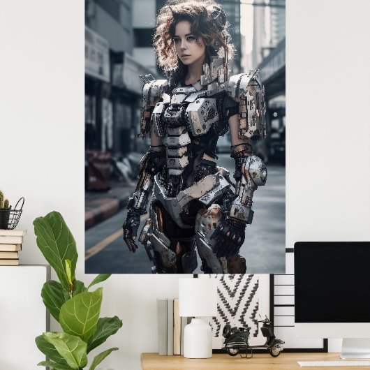 Stadswarrior: Modern Armor Poster (Thuiskantoor)