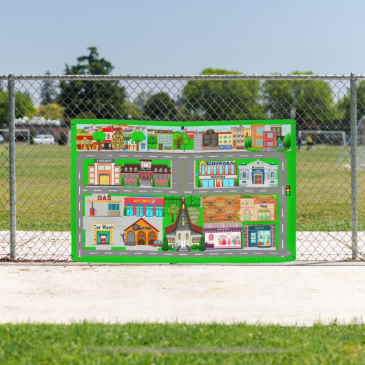 Stadswegen voor auto's 2 1.2' x 4' spandoek (Insitu)