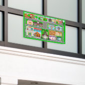 Stadswegen voor auto's 2 1.2' x 4' spandoek (Buitenkant Gebouw)