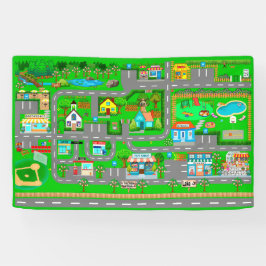 Stadswegen voor auto's 2 1/2' x 4' spandoek