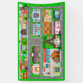 Stadswegen voor auto's 3x5-banner spandoek (Verticaal)