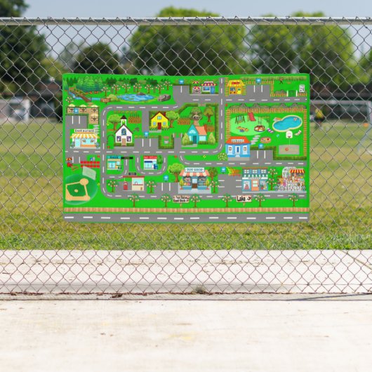 Stadswegen voor auto's 3x5-banner spandoek (Insitu)