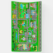 Stadswegen voor auto's 3x5-banner spandoek (Verticaal)