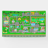 Stadswegen voor auto's 3x5-banner spandoek (Horizontaal)