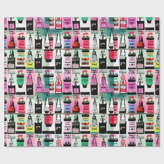 Stadswerkpapier voor Pop Cadeaupapier (Vlak)