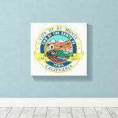 Stadszegel El Monte (Californië) Canvas Afdruk (Insitu (Houten vloer))
