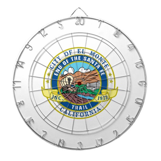 Stadszegel El Monte (Californië) Dartbord (Voorkant)
