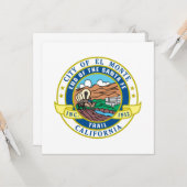 Stadszegel El Monte (Californië) Kaart (Voorkant / Achterkant in situ)