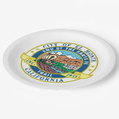 Stadszegel El Monte (Californië) Papieren Bordje (Gekanteld)