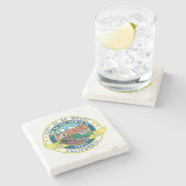 Stadszegel El Monte (Californië) Stenen Onderzetter (Zijkant)