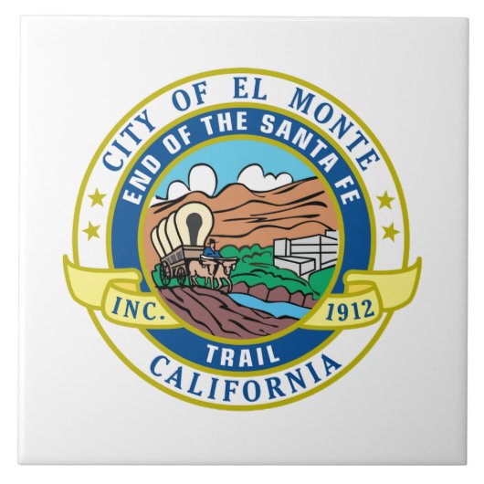 Stadszegel El Monte (Californië) Tegeltje (Voorkant)