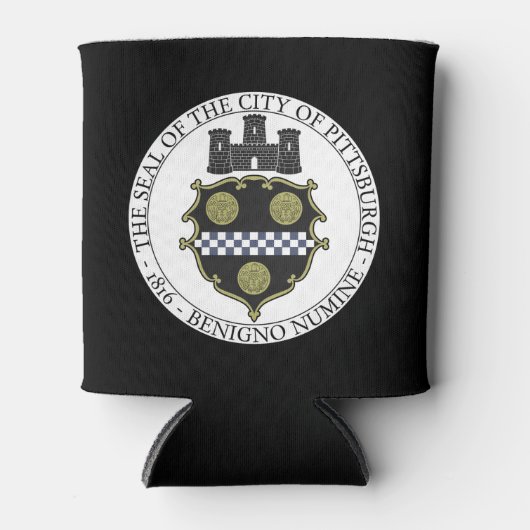 Stadszegel in Pittsburgh Blikjeskoeler (Voorkant)