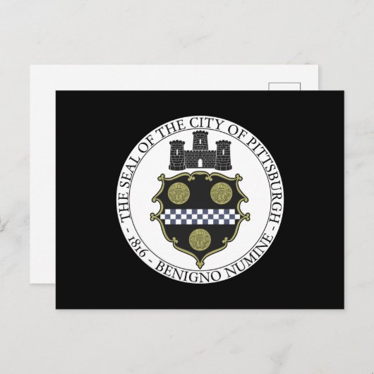 Stadszegel in Pittsburgh Briefkaart (Voorkant / Achterkant)