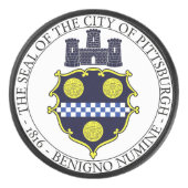 Stadszegel in Pittsburgh Hockey Puck (Voorkant)