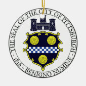 Stadszegel in Pittsburgh Keramisch Ornament (Voorkant)