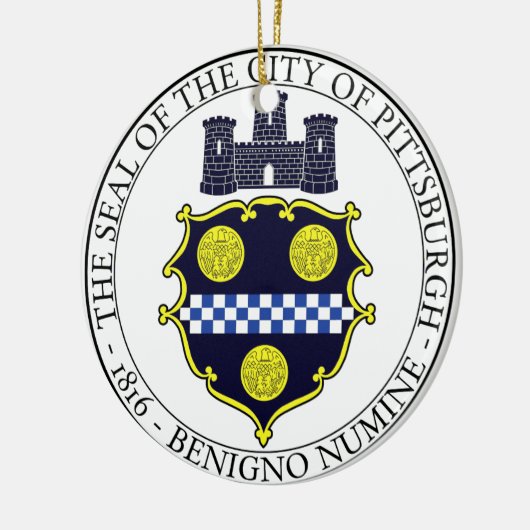 Stadszegel in Pittsburgh Keramisch Ornament (Links)