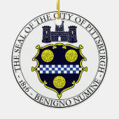 Stadszegel in Pittsburgh Keramisch Ornament (Achterkant)