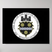 Stadszegel in Pittsburgh Poster (Voorkant)