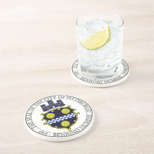 Stadszegel in Pittsburgh Zandsteen Onderzetter