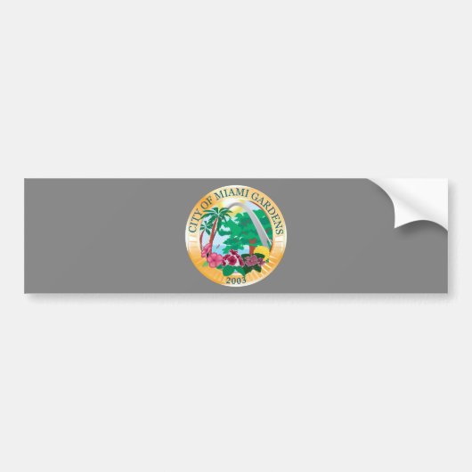 Stadszegel Miami Gardens (Florida) Bumpersticker (Voorkant)