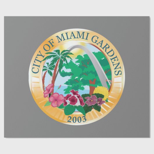 Stadszegel Miami Gardens (Florida) Cadeaupapier (Vlak)