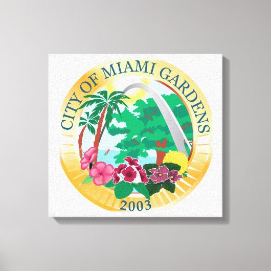 Stadszegel Miami Gardens (Florida) Canvas Afdruk (Voorkant)