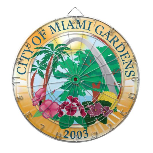 Stadszegel Miami Gardens (Florida) Dartbord (Voorkant)