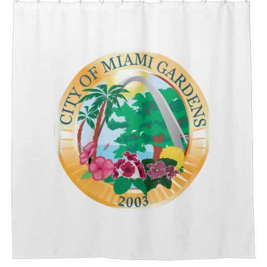 Stadszegel Miami Gardens (Florida) Douchegordijn (Voorkant)