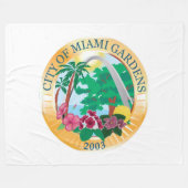Stadszegel Miami Gardens (Florida) Fleece Deken (Voorkant (Horizontaal))