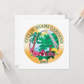 Stadszegel Miami Gardens (Florida) Kaart (Voorkant / Achterkant in situ)