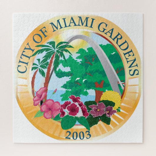 Stadszegel Miami Gardens (Florida) Legpuzzel (Verticaal)