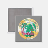 Stadszegel Miami Gardens (Florida) Magneet (Voorkant / Achterkant)