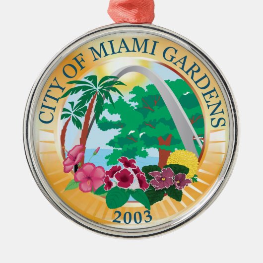 Stadszegel Miami Gardens (Florida) Metalen Ornament (Voorkant)