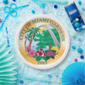 Stadszegel Miami Gardens (Florida) Papieren Bordje (Feest)