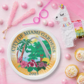 Stadszegel Miami Gardens (Florida) Papieren Bordje (Feest)