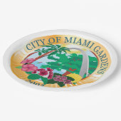 Stadszegel Miami Gardens (Florida) Papieren Bordje (Gekanteld)