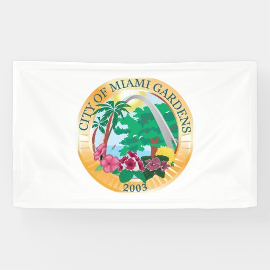 Stadszegel Miami Gardens (Florida) Spandoek (Horizontaal)