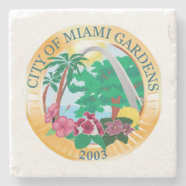 Stadszegel Miami Gardens (Florida) Stenen Onderzetter